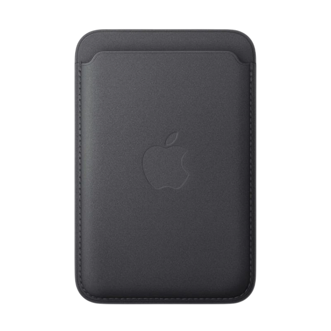 Cartera MagSafe de trenzado fino para iPhone, Negro Hover Image