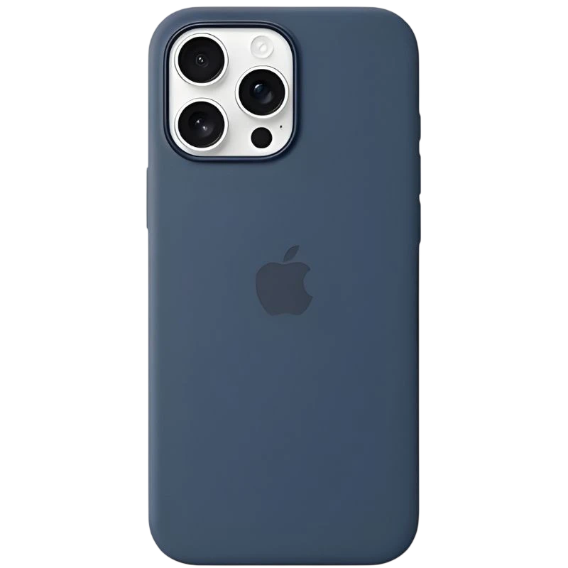 Funda de silicona con Magsafe para iPhone 16 Pro Max, Denim