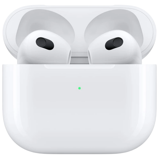 Apple AirPods (3rd generation) Blanco con estuche de carga Hover Image