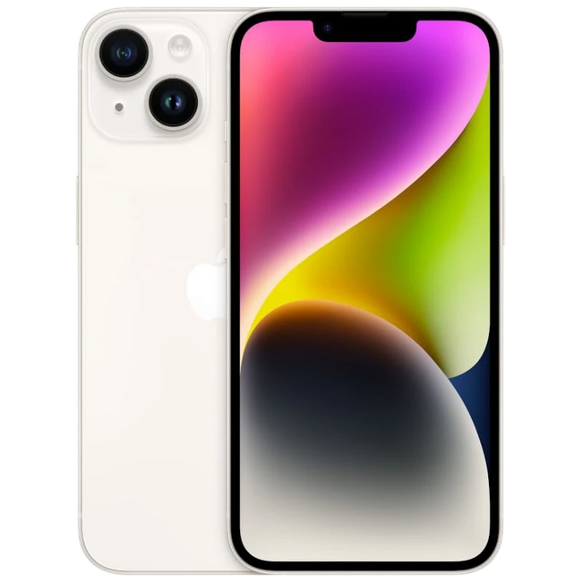 iPhone 14 256GB Blanco Estrella Renovado - Estado Excelente Hover Image