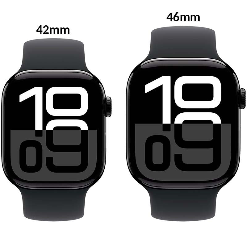 Smartwatch Apple Watch Series 10 GPS + Cellular 42mm Aluminio Negro con Correa Deportiva S/M - Reloj Inteligente