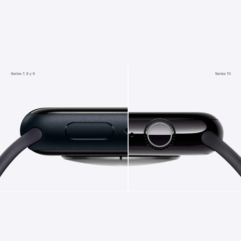 Smartwatch Apple Watch Series 10 GPS + Cellular 42mm Aluminio Negro con Correa Deportiva S/M - Reloj Inteligente