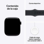 Smartwatch Apple Watch Series 10 GPS + Cellular 42mm Aluminio Negro con Correa Deportiva S/M - Reloj Inteligente