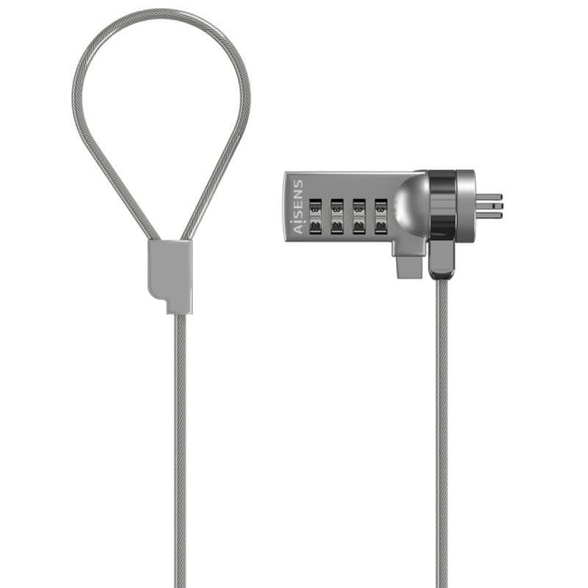 Cable de Seguridad para Portátiles Aisens ASLK-D40N01-SL/ 1.5m Main Image