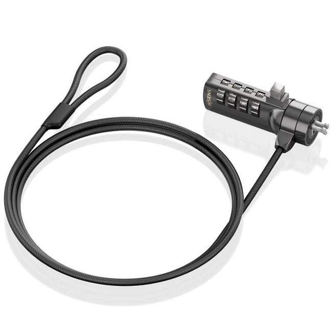 Cable de Seguridad para Portátiles Aisens ASLK-D40N03-BK/ 1.5m Main Image