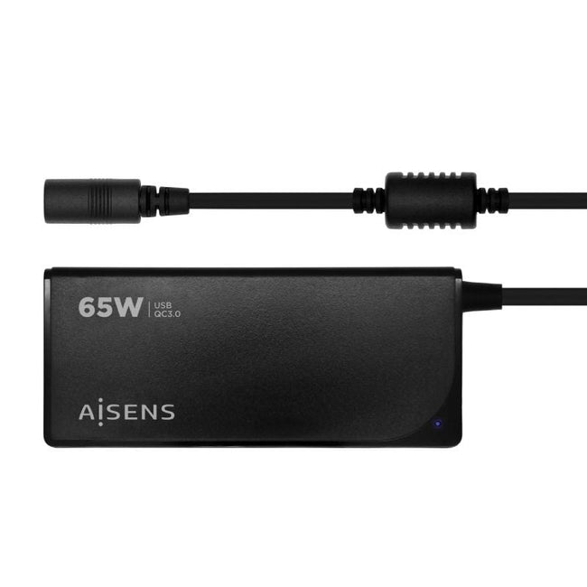 Cargador de Portátil Aisens ASLC-65WAUTO-BK/ 65W/ 1xUSB QC3.0/ Automático/ 9 Conectores/ Voltaje 18.5-20V Hover Image