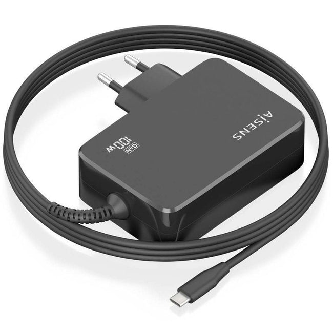 Cargador de Portátil GaN Aisens ASCH-1PD100WL50-BK USB Tipo-C/ 100W/ Automático/ Voltaje 5-20V Main Image