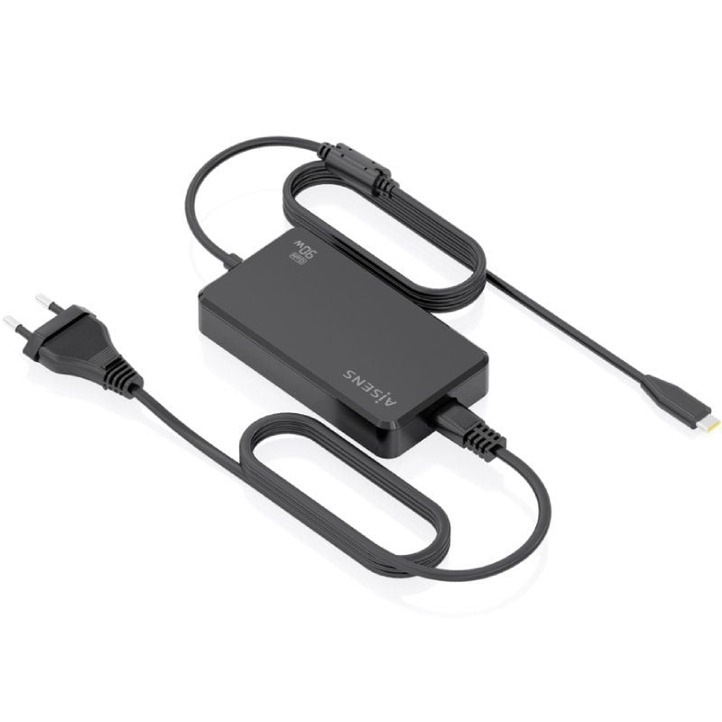 Cargador de Portátil GaN Aisens ASCH-1PD90D069-BK/ 1xUSB Tipo-C/ 90W/ Automático/ Voltaje 5-20V