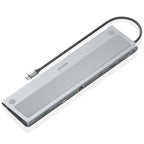 Docking USB Tipo-C Aisens ASUC-12P020-GR/ 2xHDMI 4K/ 3xUSB/ 1xUSB Tipo-C/ 1xRJ45/ 1xDisplayPort/ 1xLector Tarjetas/ 1xUSB Tipo-C PD/ Gris