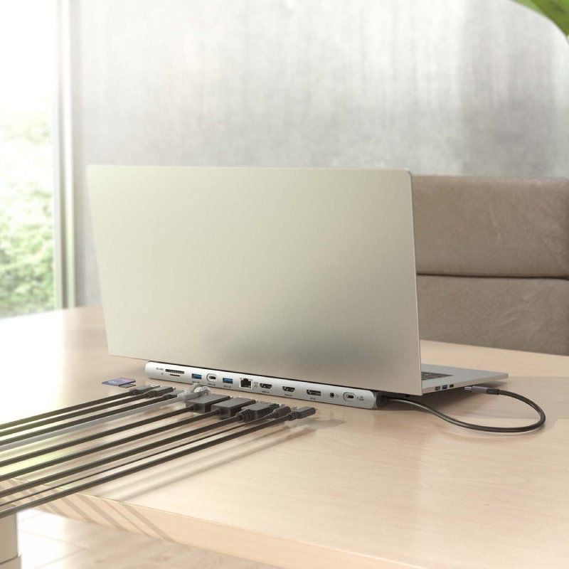 Docking USB Tipo-C Aisens ASUC-12P020-GR/ 2xHDMI 4K/ 3xUSB/ 1xUSB Tipo-C/ 1xRJ45/ 1xDisplayPort/ 1xLector Tarjetas/ 1xUSB Tipo-C PD/ Gris