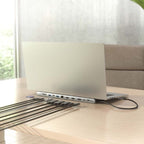 Docking USB Tipo-C Aisens ASUC-12P020-GR/ 2xHDMI 4K/ 3xUSB/ 1xUSB Tipo-C/ 1xRJ45/ 1xDisplayPort/ 1xLector Tarjetas/ 1xUSB Tipo-C PD/ Gris