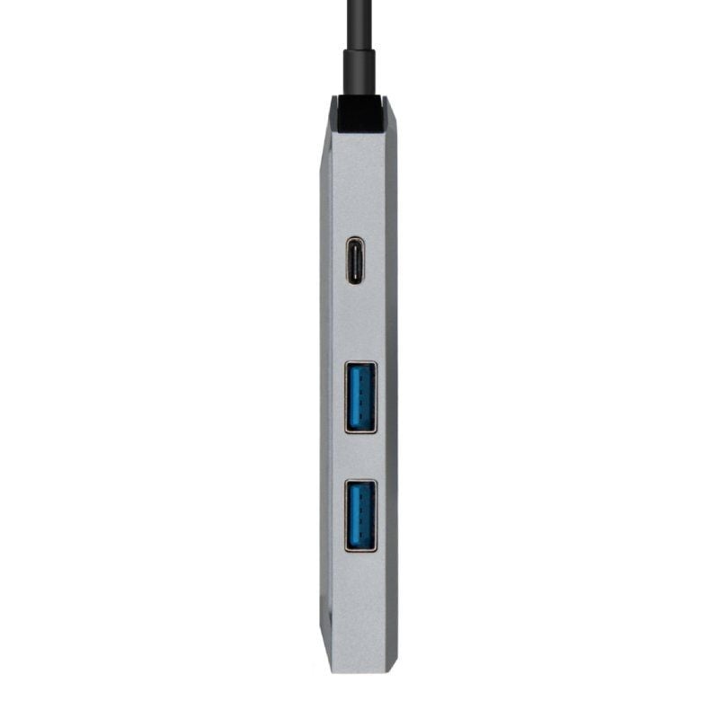Docking USB Tipo-C Aisens ASUC-4P002-GR/ 1xHDMI 4K/ 2xUSB/ 1xUSB Tipo-C PD/ Gris