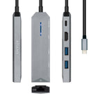 Docking USB Tipo-C Aisens ASUC-5P003-GR/ 1xHDMI 4K/ 2xUSB/ 1xRJ45/ 1xUSB Tipo-C PD/ Gris