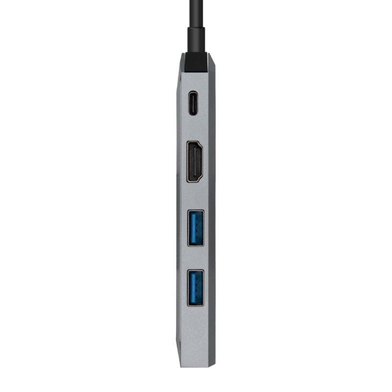 Docking USB Tipo-C Aisens ASUC-5P003-GR/ 1xHDMI 4K/ 2xUSB/ 1xRJ45/ 1xUSB Tipo-C PD/ Gris