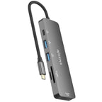 Docking USB Tipo-C Aisens ASUC-6P016-GR/ 1xHDMI 4K/ 2xUSB/ 1xLector Tarjetas/ 1xUSB Tipo-C PD/ Gris