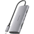 Docking USB Tipo-C Aisens ASUC-6P029-GR/ 1xHDMI 4K/ 1xUSB/ 2xUSB Tipo-C/ 1xLector de Tarjetas/ Gris