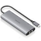 Docking USB Tipo-C Aisens ASUC-7P032-GR/ 1xHDMI 4K/ 1xUSB/ 2xUSB Tipo-C/ 1xRJ45/ 1xLector Tarjetas/ Gris