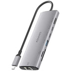 Docking USB Tipo-C Aisens ASUC-7P032-GR/ 1xHDMI 4K/ 1xUSB/ 2xUSB Tipo-C/ 1xRJ45/ 1xLector Tarjetas/ Gris