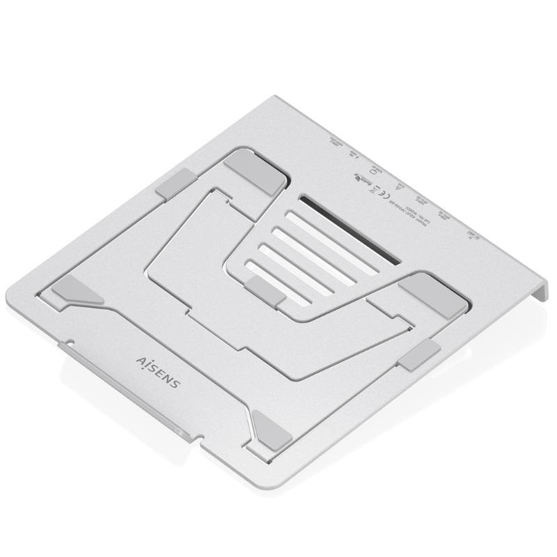 Soporte de Sobremesa - Docking USB Tipo-C Aisens ASUC-7P045-GR/ 1xUSB/ 1xUSB Tipo-C/ 1xHDMI/ 1xRJ45/ 1xLector de Tarjetas/ 1xUSB Tipo-C PD/ Gris