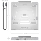 Soporte de Sobremesa - Docking USB Tipo-C Aisens ASUC-7P045-GR/ 1xUSB/ 1xUSB Tipo-C/ 1xHDMI/ 1xRJ45/ 1xLector de Tarjetas/ 1xUSB Tipo-C PD/ Gris