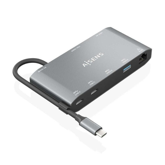 Docking USB Tipo-C Aisens ASUC-8P010-GR/ 1xHDMI 4K/ 1xVGA/ 2xUSB/ 1xRJ45/ 2xUSB Tipo-C/ 1xUSB Tipo-C PD/ Gris Hover Image