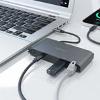 Docking USB Tipo-C Aisens ASUC-8P010-GR/ 1xHDMI 4K/ 1xVGA/ 2xUSB/ 1xRJ45/ 2xUSB Tipo-C/ 1xUSB Tipo-C PD/ Gris