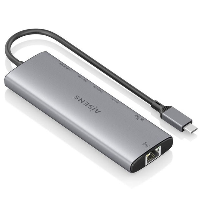 Docking USB Tipo-C Aisens ASUC-8P033-GR/ 1xHDMI 4K/ 1xUSB/ 2xUSB Tipo-C/ 1xRJ45/ 1xLector Tarjetas/ 1xUSB Tipo-C PD/ Gris Main Image