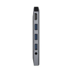 Docking USB Tipo-C Aisens ASUC-9P001-GR/ 1xHDMI 4K/ 3xUSB/ 1xRJ45/ 1xAudio/ 1xLector Tarjetas / 1xUSB Tipo-C PD/ Gris