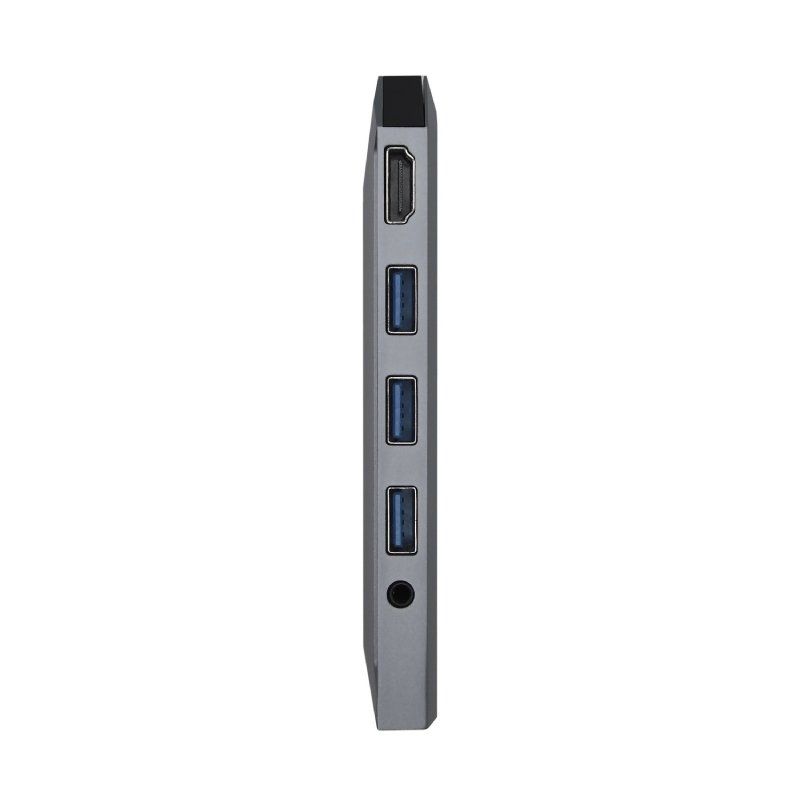 Docking USB Tipo-C Aisens ASUC-9P001-GR/ 1xHDMI 4K/ 3xUSB/ 1xRJ45/ 1xAudio/ 1xLector Tarjetas / 1xUSB Tipo-C PD/ Gris