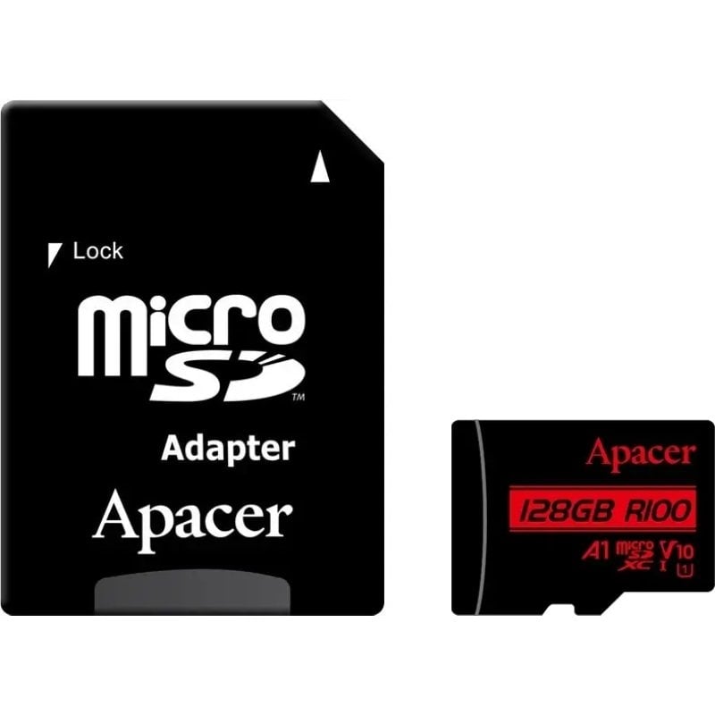 Tarjeta de Memoria Apacer 128GB XC UHS 1 con Adaptador/ Clase 10/ 100MBs