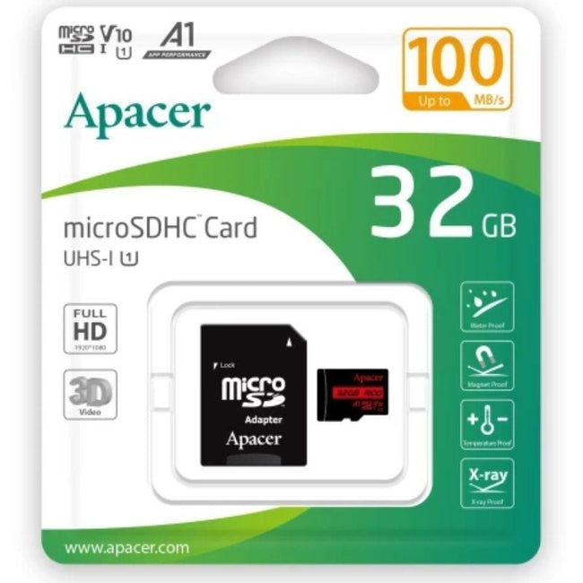 Tarjeta de Memoria Apacer 32GB microSD HC UHS 1 con Adaptador/ Clase 10/ 100MBs Hover Image