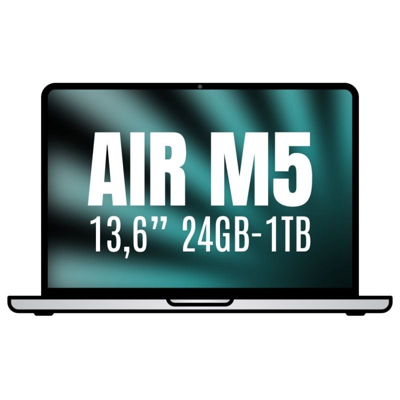 Apple Macbook Air 13,6"/ M5 10-Core CPU/ 24GB/ 1TB SSD/ 10-Core GPU/ Plata