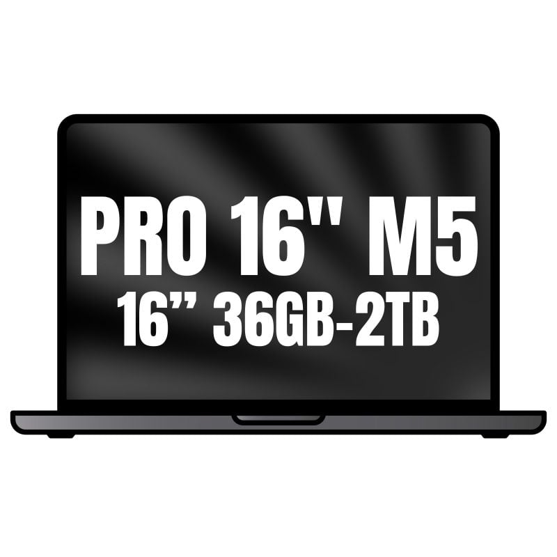 Apple Macbook Pro 16"/ M5 Max 18-Core CPU/ 36GB/ 2TB SSD/ 32-Core GPU/ Negro Espacial