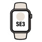 Apple Watch SE3/ GPS/ 40mm/ Caja de Aluminio Blanco Estrella/ Correa Deportiva Blanco Estrella M/L