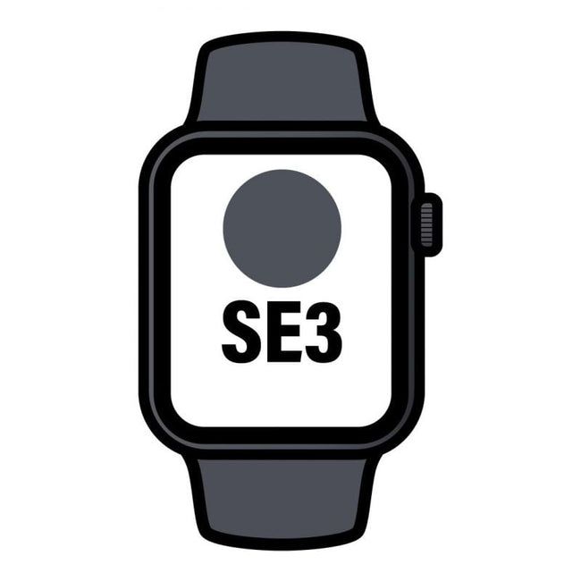 Apple Watch SE3/ GPS/ 44mm/ Caja de Aluminio Medianoche/ Correa Deportiva Negra S/M Hover Image