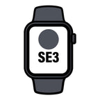 Apple Watch SE3/ GPS/ 44mm/ Caja de Aluminio Medianoche/ Correa Deportiva Negra S/M