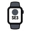 Apple Watch SE3/ GPS/ 44mm/ Caja de Aluminio Medianoche/ Correa Deportiva Negra M/L