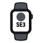 Apple Watch SE3/ GPS/ 44mm/ Caja de Aluminio Medianoche/ Correa Deportiva Negra M/L