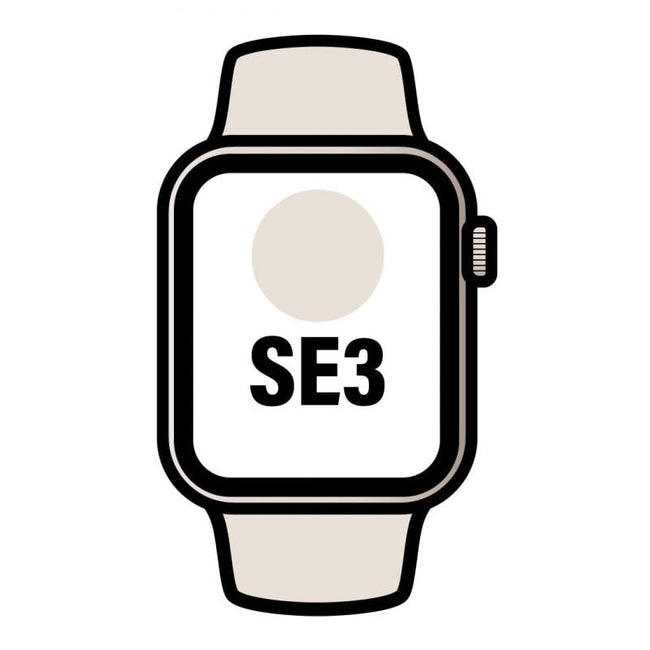 Apple Watch SE3/ GPS/ Cellular/ 40mm/ Caja de Aluminio Blanco Estrella/ Correa Deportiva Blanco Estrella M/L Hover Image