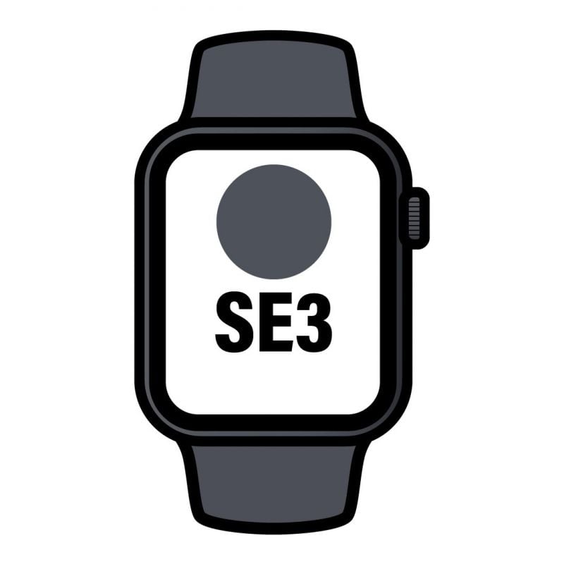 Apple Watch SE3/ GPS/ Cellular/ 44mm/ Caja de Aluminio Medianoche/ Correa Deportiva Medianoche S/M