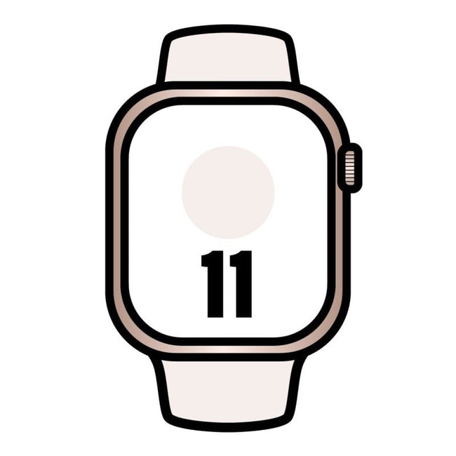 Apple Watch Series 11/ GPS/ 42mm/ Oro Rosa/ Correa Deportiva Rosa rubor (M/L) Hover Image