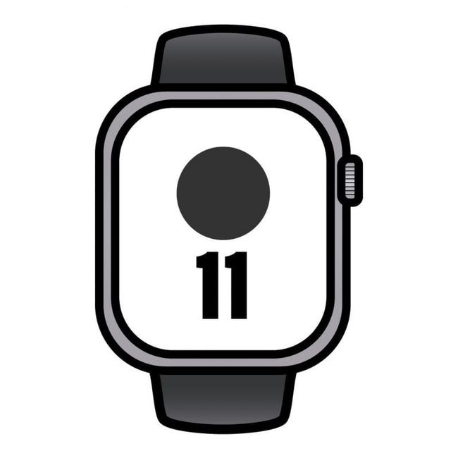 Apple Watch Series 11/ GPS/ 46mm/ Gris Espacial/ Correa Deportiva Negra (M/L) Hover Image