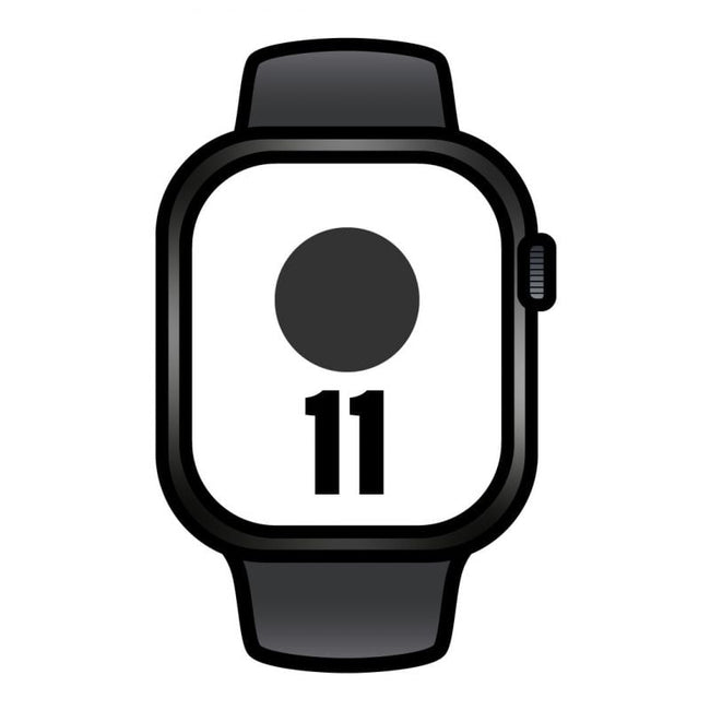 Apple Watch Series 11/ GPS/ Cellular/ 42mm/ Titanio Negro/ Pizarra Correa Deportiva Negro (M/L) Hover Image