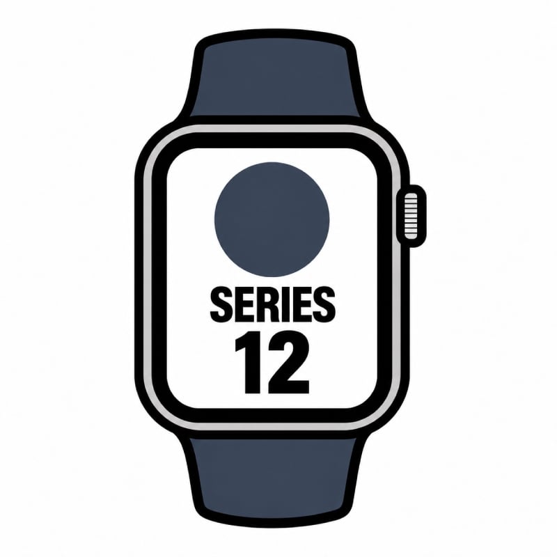 Apple Watch Series 12/ GPS/ 42mm/ Gris Espacial/ Correa Deportiva Azul Marino (S/M)