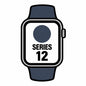 Apple Watch Series 12/ GPS/ 46mm/ Gris Espacial/ Correa Deportiva Azul Marino (M/L)