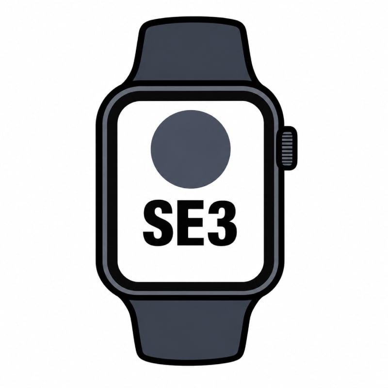 Apple Watch SE3/ GPS/ 44mm/ Caja de Aluminio Medianoche/ Correa Deportiva Azul Marino S/M