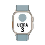 Apple Watch Ultra 3/ GPS/ Cellular/ 49mm/ Caja de Titanio Natural/ Correa Loop Alpine Azul Claro S