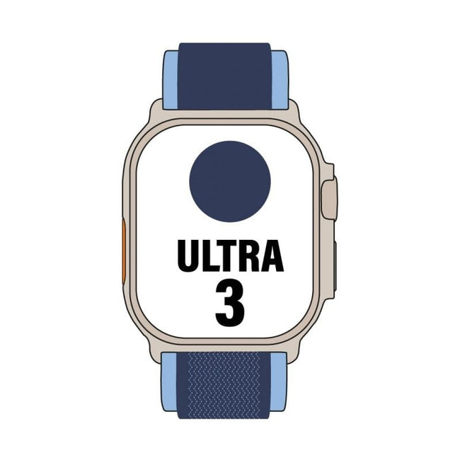 Apple Watch Ultra 3/ GPS/ Cellular/ 49mm/ Caja de Titanio Natural/ Correa Loop Trail Azul/azul brillante S/M Hover Image