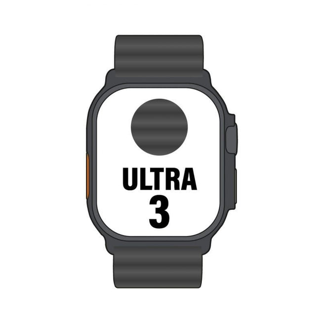 Apple Watch Ultra 3/ GPS/ Cellular/ 49mm/ Caja Titanio Negro/ Correa Ocean Negra Hover Image