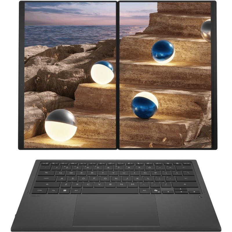 Portátil Convertible Asus ZenBook Duo OLED UX8407AA-SN504W Intel Core Ultra 9-386H/ 32GB/ 1TB SSD/ 14" Táctil/ Win11